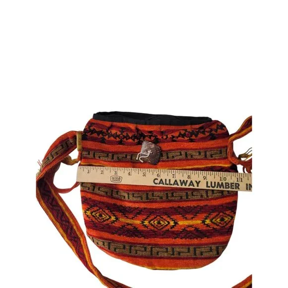 Rukuray Hippie Hobo Bag Boho Crossbody Woven Festival Art To Wear Tribal Y2K - Picture 11 of 14